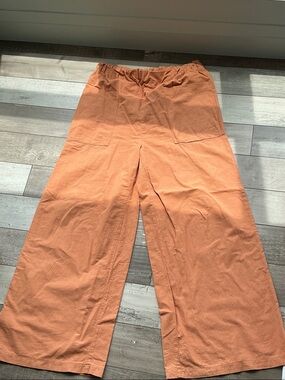 Zenana Outfitters Rust Orange Elastic Waist Pants XL